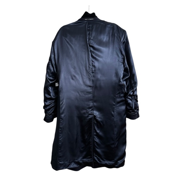 HARVIE & HUDSON London Vintage Navy Wool Overcoat Velvet Collar Quiet Luxury - Picture 9 of 16